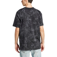 Men's cotton t-shirt adidas Adventure Allover Print Tee Black stylish black (IJ0711)