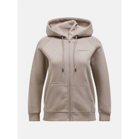 Peak Performance W Original Small Logo Zip Hood Beige