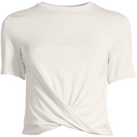CASALL Delight Short Wrap Tee white