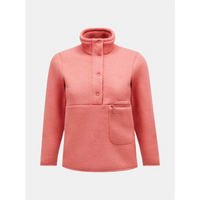 Peak Performance W Fleece Snap T Pink Sweatshirt
