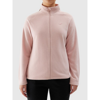 Women's fleece sweatshirt with a stand-up collar 4F