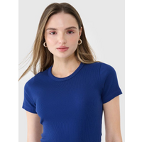 Women's slim ribbed t-shirt 4F 4FWSS25TTSHF1968-30S
