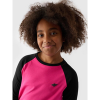Longsleeve regular plain girls 4F Junior 4FJWAW24TLONF291-55S