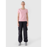 Slim T-shirt with print for women 4F 4FWMM00TTSHF1846-56S