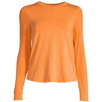 CASALL Delight Crew Neck Long Sleeve juicy orange T-shirt