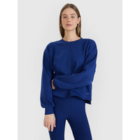 Oversized sweatshirt without a hood, unzipped, women's 4F 4FWSS25TSWSF1543-30S
