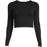 CASALL Crop Long Sleeve T-shirt black