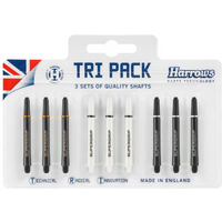 Shafty Harrows TRI PACK Supergrip 3x3 black, white