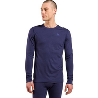 Odlo BL TOP crew neck l/s MERINO 200 long sleeve thermal underwear size M Blue