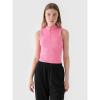 Women's slim ribbed knit top 4F 4FRAW24TSLEF182-54S