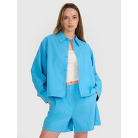 Women's oversize shirt with collar 4F 4FRSS25TSHIF130-33S