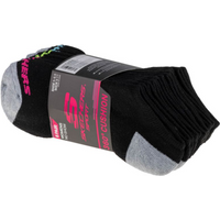 Skechers 6pk No Show Socks S108264-BLK
