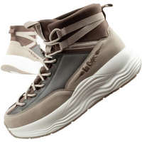 Lee Cooper women's sports sneakers, fashionable, comfortable, over-the-ankle, beige