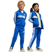 adidas Seasonal Essentials Tiberio 3-Stripes Fleece Tracksuit for Kids Blue JC7488
