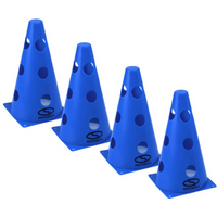 Set of 4 training cones - 23 cm blue / PT4-12WH-B