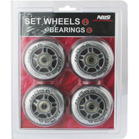 PU 70x24 82A TRANSPARENT (4 pcs.) + ABEC-7 (8 pcs.) NILS EXTREME SET