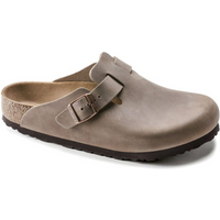Birkenstock Boston Tabacco Brown Oiled Leather Regular Wide Slides for Women/Men (0960811)