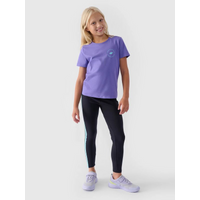 Girls' knitted leggings 4F Junior 4FJWAW24TTIGF170-20S