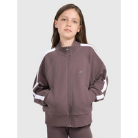 Girls' zip-up sweatshirt without hood 4F 4FJRAW25TSWSF2430-51S
