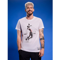 Men's regular t-shirt with volleyball print 4F 4FRAW25TTSHM3318-10S
