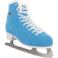 Roces Suede Eco-Fur Figure Skates Blue and White 450702 004