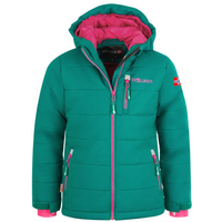 Trollkids Kids Hemsedal Snow Jacket XT winter ski jacket with hood green (513-312)