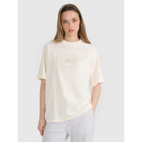 Women's oversize printed T-shirt 4F 4FRSS25TTSHF2791-11S