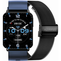 Smartwatch Gravity Navy Blue Black 2 Straps GT17-9
