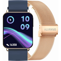 Smartwatch Gravity Rose Gold Navy Blue 2 Straps GT17-2