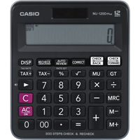 CASIO MJ-120D PLUS OFFICE CALCULATOR BLACK, 12-DIGITAL DISPLAY