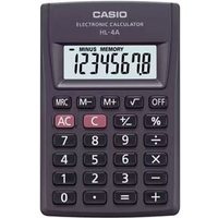 CASIO HL-4A-B Pocket Calculator 8-digit 56x87mm black