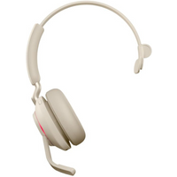 Jabra Evolve2 65 UC Mono Link380c Wireless Over-Ear Headphones, Beige