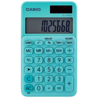 CASIO Pocket Calculator SL-310UC-GN BOX, 10-digit, 70x118mm, cardboard, green