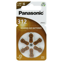 Battery 312 PANASONIC 6 pcs. price per box.