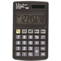Vector Pocket Calculator DK-055, Black