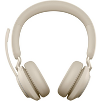 Jabra Evolve2 65 UC Stereo Link380a Over-Ear Wireless Headphones, Beige