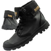 Palladium Women's Baggy Coated High Top Sneakers Fashionable Black