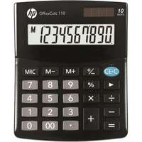 HP HP OC 110/INT BX Desktop Calculator, 10-digit display, 125x101x33mm, black