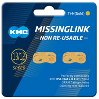 KMC FLATNR connector 2 pieces blister gold