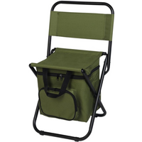 FISHING CAMPING FOLDING CHAIR GREEN WITH BAG UNDER THE SEAT 35x28x58CM