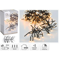 CHRISTMAS TREE LIGHTS LIGHT CHAIN 576 LED TIMER WARM WHITE