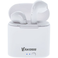 VAKOSS BT IN-EAR HEADPHONES WITH DOCKING STATION SK-832BW WHITE