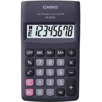 CASIO Pocket Calculator HL-815L-BK BOX, 8-digit, 69.5x118mm, black