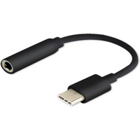 SAVIO AK-35/B Adapter (Type C socket - 3.5 mm stereo jack; 0.12 m; black)