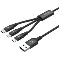 UNITEK USB 3IN1CHARGING CABLE (C, LIGHTNING, MUSB)