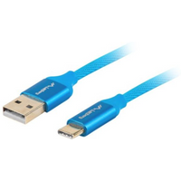 Lanberg Premium QC 3.0 Cable CA-USBO-22CU-0010-BL (USB 2.0 Type AM - USB Type CM; 1m; Blue)