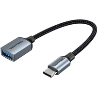 Vention USB-C to USB-A OTG Cable 0.15M Gray Aluminum Alloy