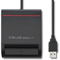 QOLTEC SMART ID CHIP CARD READER USB 2.0 | PLUG&PLAY