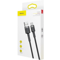 BASEUS USB CABLE TO USB-C CAFULE 3A 1M GREY-BLACK