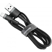 BASEUS LIGHTNING USB CABLE 2.4A 1M GREY-BLACK